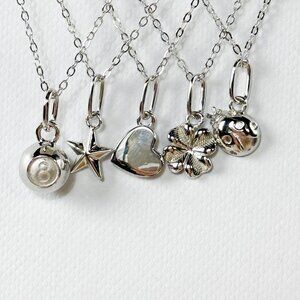 BRAND NEW IN BOX* CUSTOM LUCKY STAR CHARM 925 SILVER CHARM NECKLACE